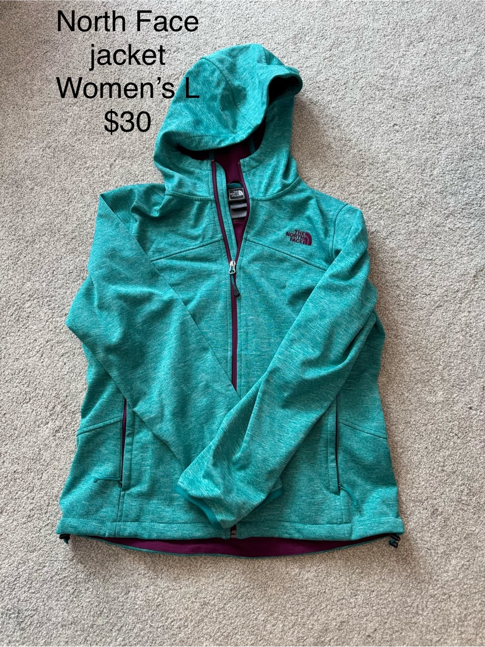 The North Face Women's Teal Hooded Utility Jacket